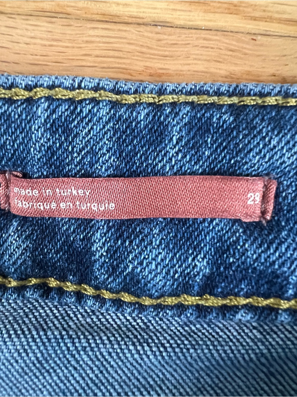 Anthropologie Pilcro Distressed Straight Leg Denim Blue Jeans Size 29 - Picture 9 of 14